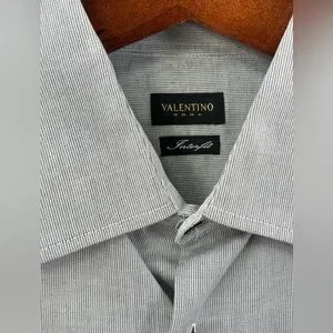 Valentino | Shirts | Valentino Roma Buttonup Texturized Gray